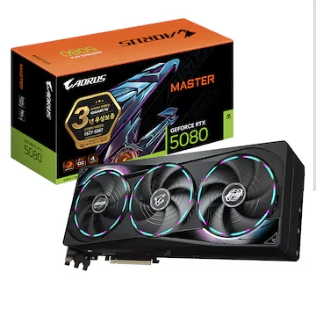 GIGABYTE AORUS 지포스 RTX 5080 MASTER D7 16